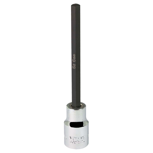 Extra Long Bit  Socket, 6 mm x 4" L, 3/8" Drive Groupe Belzile Dickner