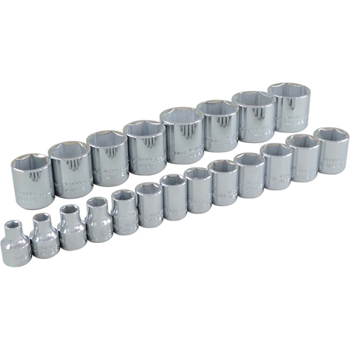 Socket Set, 21 Pcs, 3/8" Drive Size Groupe Belzile Dickner