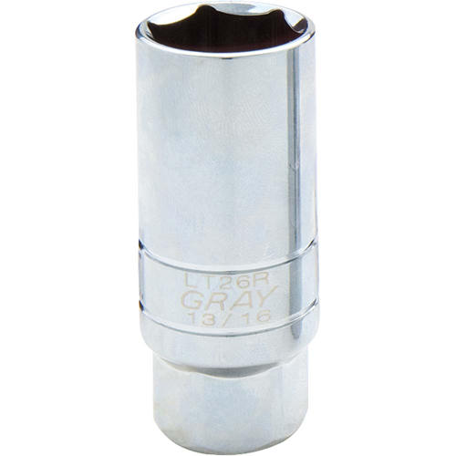 Spark Plug Socket, 3/8" Drive, 13/16" Socket, 1-1/10" L Groupe Belzile Dickner