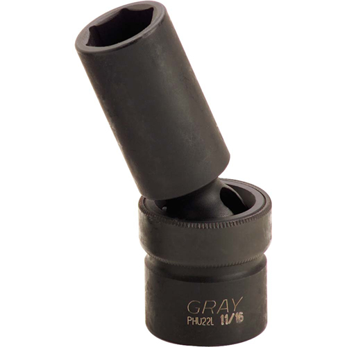 Universal Joint Socket, Impact, 3/8", 1/2" Drive, 6 Points Groupe Belzile Dickner