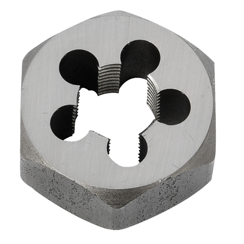 Hex Rethreading Die Nut, 1"/1-1/16" Dia., 3/8"-18 Thread, Carbon Steel/Chromium Steel Groupe Belzile Dickner