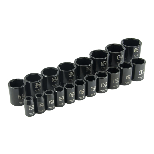 Jeu de douilles SAE, 19 Mcx, Chocs, Prise de 1/2" Groupe Belzile Dickner