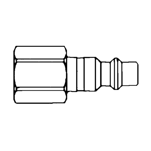 Raccords rapides - 1/2" industriel, &agrave; soupape/1 voie - Abouts, 3/8" Groupe Belzile Dickner