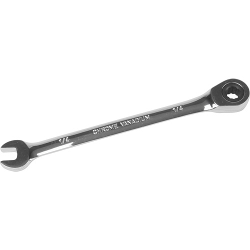 SAE Ratcheting Combination Wrench, 12 Point, 1/4", Chrome Finish Groupe Belzile Dickner