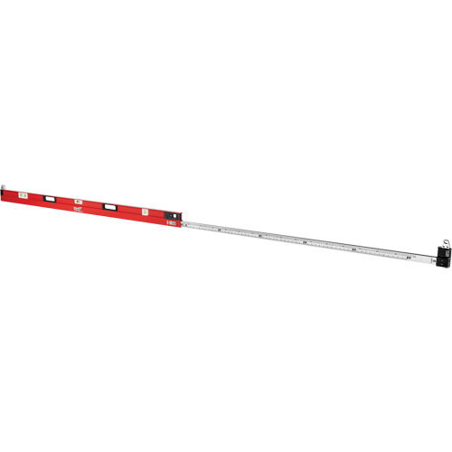 RedStick Expandable Level, I-Beam, 12' L, Aluminum, 3, Magnetic Groupe Belzile Dickner
