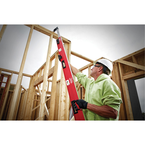 RedStick Expandable Level, I-Beam, 12' L, Aluminum, 3, Magnetic Groupe Belzile Dickner