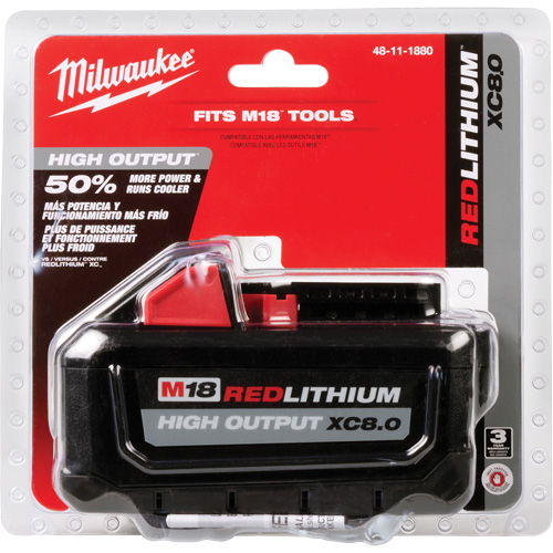 M18 Redlithium High Output XC8.0 Battery Pack, Lithium-Ion, 18 V, 8.0 Ah Groupe Belzile Dickner