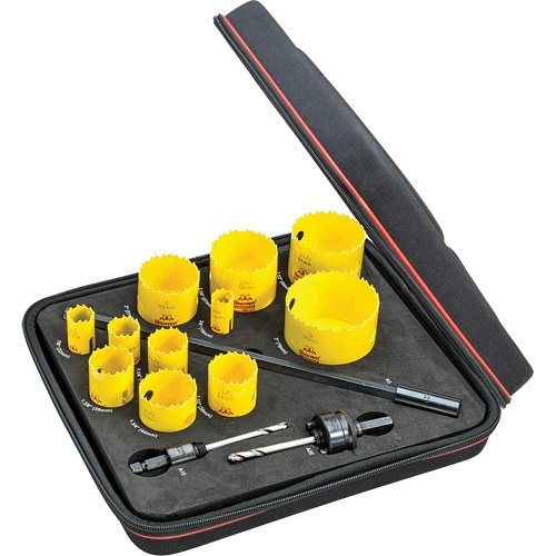 Industrial Hole Saw Kit, 14 Pieces Groupe Belzile Dickner