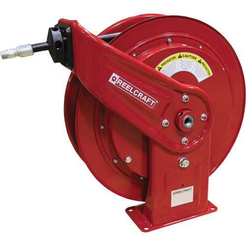 HD70000 Mobile Base Hose Reel, Oils, 3/8" x 75', Single Hose, 2600 PSI Groupe Belzile Dickner