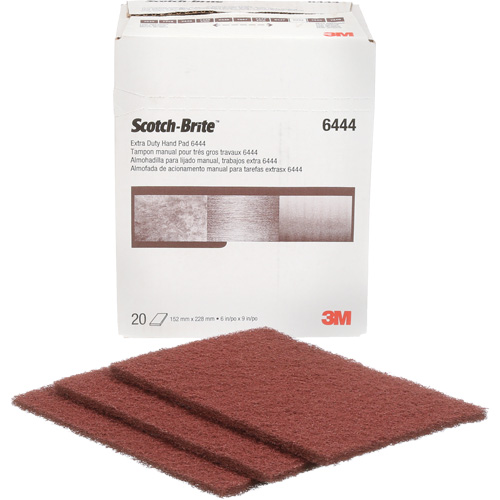 Scotch-Brite Extra-Duty Hand Pad, Aluminum Oxide, 9" x 6", Fine Grit Groupe Belzile Dickner