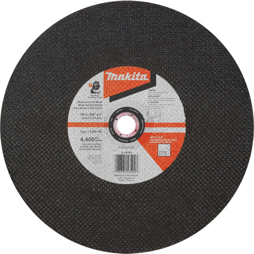 Abrasive Cut-Off Wheel, 14" x 3/32", 1" Arbor, Type 1, Aluminum Oxide, 4400 RPM Groupe Belzile Dickner