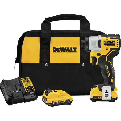 Xtreme Brushless Impact Driver Kit, 1/4", 1450 in-lbs Max. Torque, 12 V, Lithium-Ion Groupe Belzile Dickner