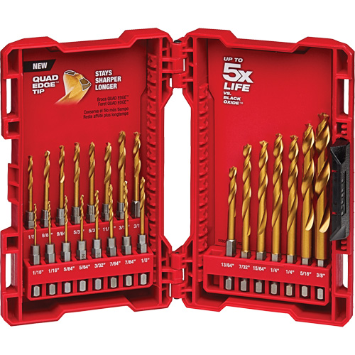 Shockwave Impact Duty Drill Bit Set, 23 Pieces, Titanium Groupe Belzile Dickner
