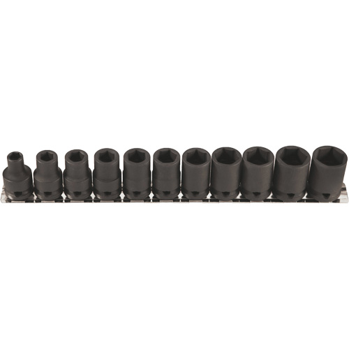 Jeu de douilles &agrave; paroi mince, 11 Mcx, Chocs, Prise de 3/8" Groupe Belzile Dickner