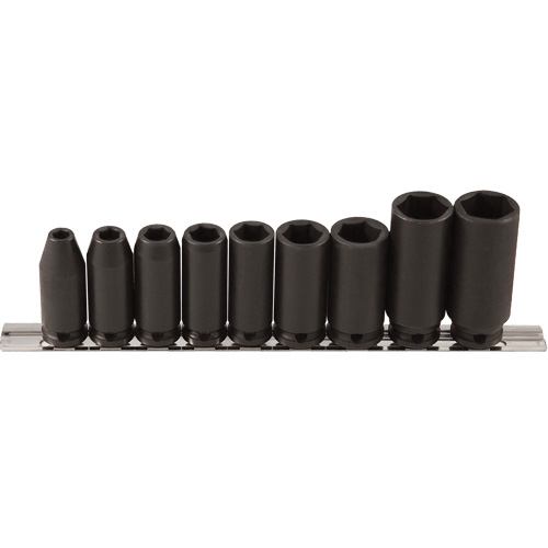 Jeu de douilles longues, 9 Mcx, Chocs, Prise de 3/8", Profond Groupe Belzile Dickner
