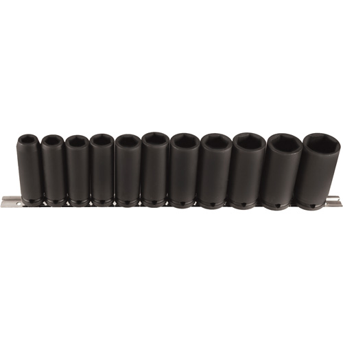 Jeu de douilles longues, 11 Mcx, Chocs, Prise de 1/2", Profond Groupe Belzile Dickner