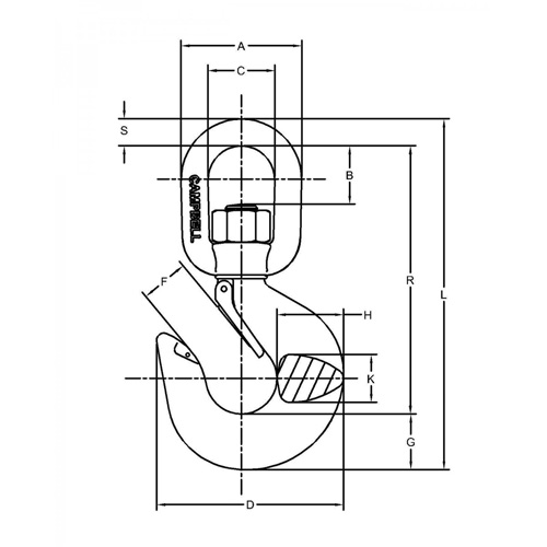 Latched Swivel Hoist Hook Groupe Belzile Dickner