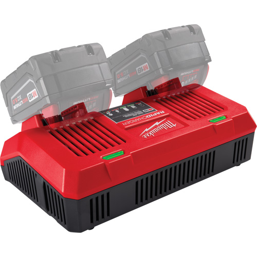 M18 Dual Bay Simultaneous Rapid Charger, 18 V, Lithium-Ion Groupe Belzile Dickner