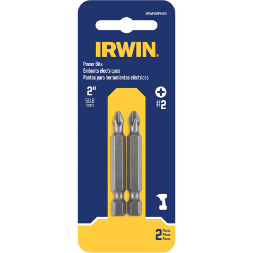 Power Bits, Phillips, #2 Tip, 1/4" Drive Size, 2" Length Groupe Belzile Dickner
