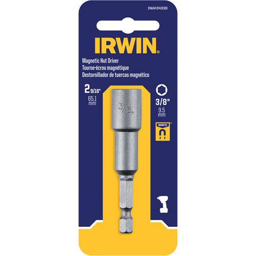 Nutsetter, 3/8" Tip, 1/4" Drive, 2-9/16" L, Magnetic Groupe Belzile Dickner