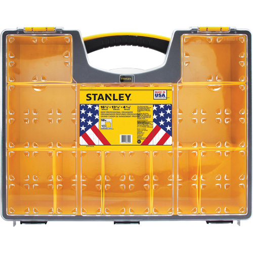 Deep Professional Organizer, 17-1/2" W x 4-1/2" D x 14" H, Black/Yellow Groupe Belzile Dickner