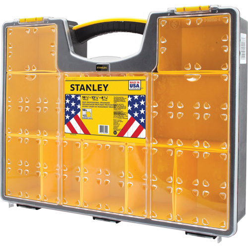 Deep Professional Organizer, 17-1/2" W x 4-1/2" D x 14" H, Black/Yellow Groupe Belzile Dickner