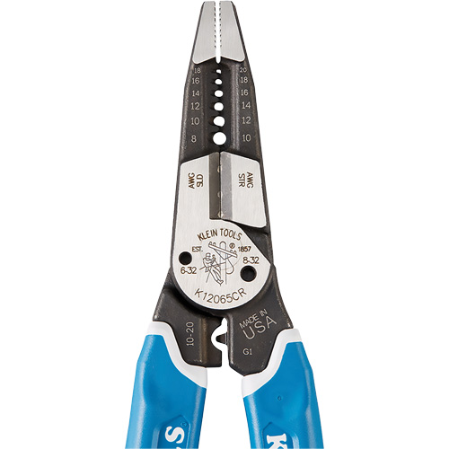 Outil polyvalent Klein-Kurve pour d&eacute;nuder, couper et sertir les fils, 8-1/4" lo, 8 - 20 AWG Groupe Belzile Dickner