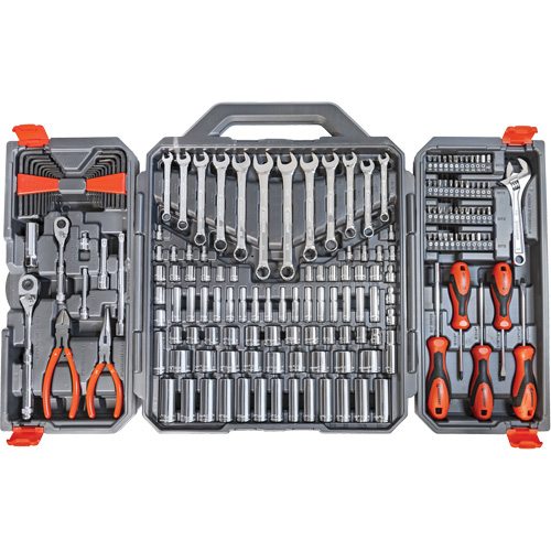 Jeu d'outils m&eacute;triques/SAE de qualit&eacute; professionel &agrave; 6 pans et &agrave; prise 3/8" Groupe Belzile Dickner