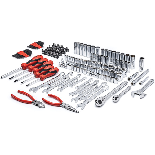 Jeu d'outils m&eacute;triques/SAE de qualit&eacute; professionel &agrave; 6 pans et &agrave; prise 3/8" Groupe Belzile Dickner