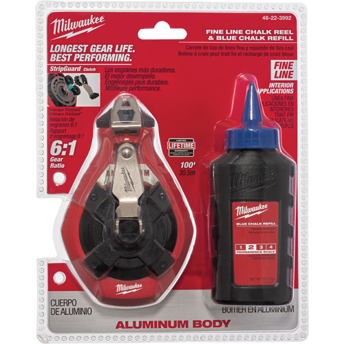 Trousse de cordeau &agrave; craie pour ligne fine Groupe Belzile Dickner