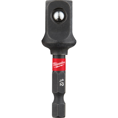 Shockwave Impact Socket Adapter, 1/4" Drive Size, 1/2" Male Size, Ball, 2" L Groupe Belzile Dickner