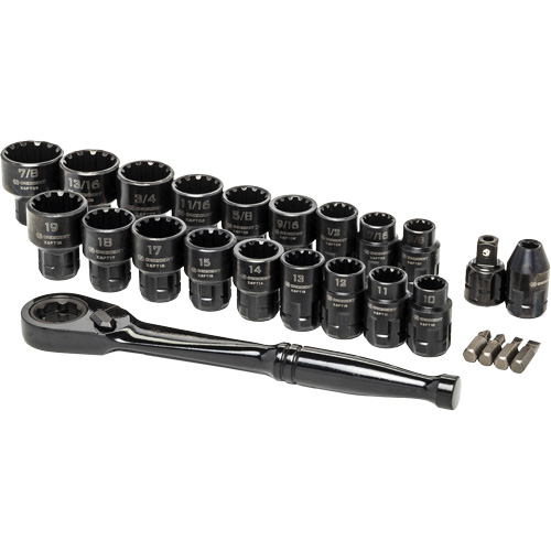Mechanic's Tool Set, 25 Pcs, 3/8" Drive Size Groupe Belzile Dickner