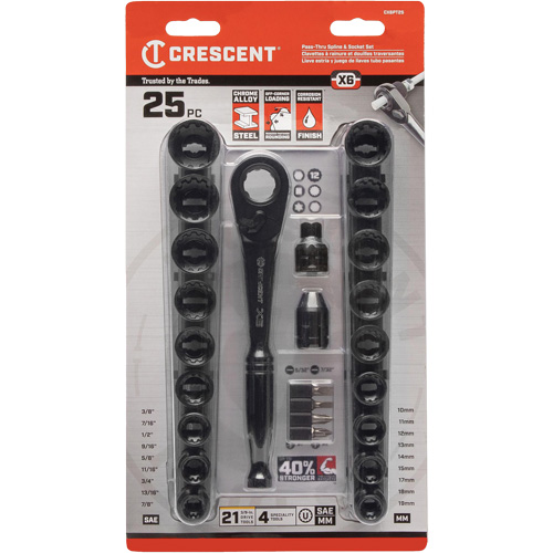 Mechanic's Tool Set, 25 Pcs, 3/8" Drive Size Groupe Belzile Dickner