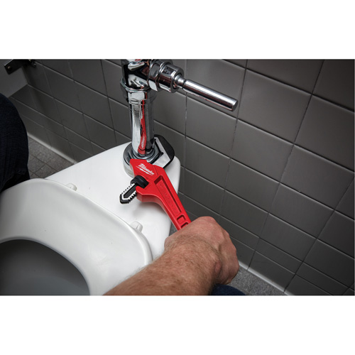 Cl&eacute; &agrave; tuyau hexagonale coud&eacute;e en acier, Cap des m&acirc;choires 2-5/8", Longueur 10-1/2", Fini Rev&ecirc;tement en poudre, Prise Ergonomique Groupe Belzile Dickner