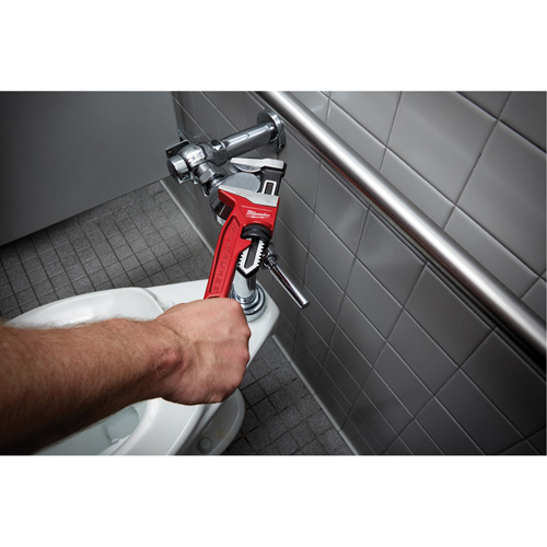 Cl&eacute; &agrave; tuyau &agrave; m&acirc;choires lisses, Cap des m&acirc;choires 2-5/8", Longueur 12", Fini Rev&ecirc;tement en poudre, Prise Ergonomique Groupe Belzile Dickner