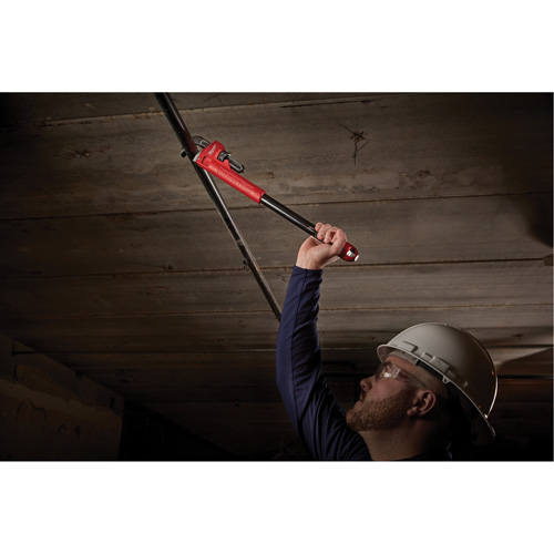 Cl&eacute; &agrave; tuyau adaptable Cheater, Cap des m&acirc;choires 2-1/2", Longueur 18"/24"/10", Fini Rev&ecirc;tement en poudre, Prise Ergonomique Groupe Belzile Dickner