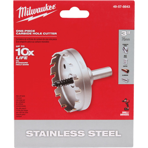 Scies-cloches au carbure monobloc, 3", Profondeur de la coupe de 3/16" Groupe Belzile Dickner