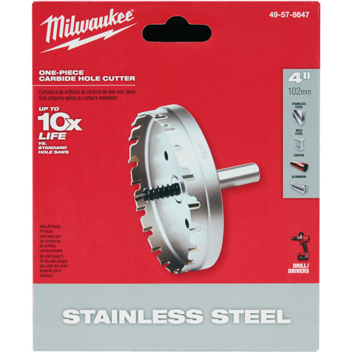 Scies-cloches au carbure monobloc, 4", Profondeur de la coupe de 3/16" Groupe Belzile Dickner