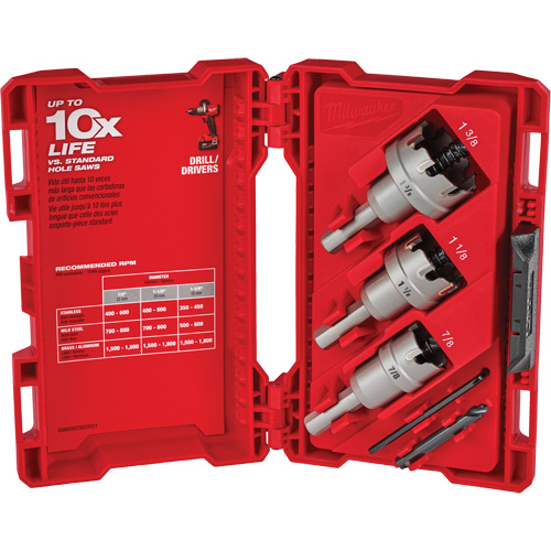 Jeu de scies-cloches au carbure monobloc, 4 morceaux, Carbure Groupe Belzile Dickner