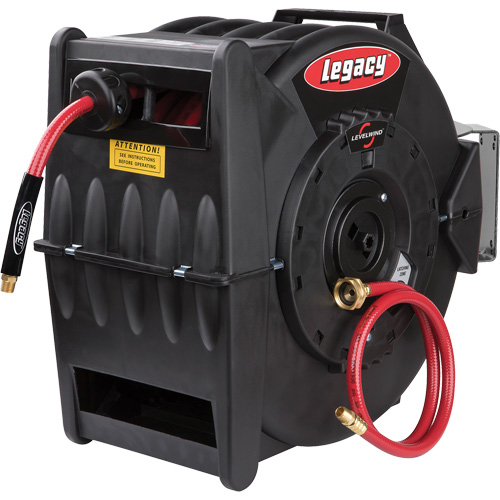 Levelwind Retractable Air/Water Reel, 1/2" x 50', 350 PSI Groupe Belzile Dickner