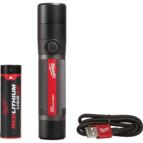 Lampe de poche compacte compatible USB, DEL, 800 lumens, Piles Rechargeable Groupe Belzile Dickner