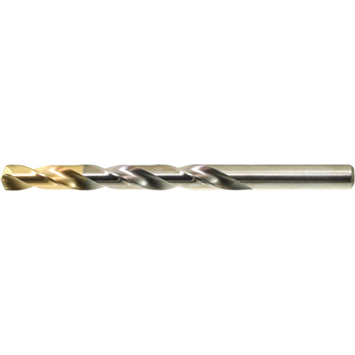 DRILLCO TiN Tipped Jobber Drill Bit, High Speed Steel, #1, 3-7/8" L, 2-5/8" Flute, 135° Point Angle Groupe Belzile Dickner