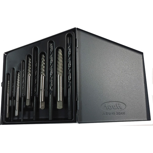 Drillco&reg; Screw Extractor Set with Drills, Carbide, 10 Pieces Groupe Belzile Dickner
