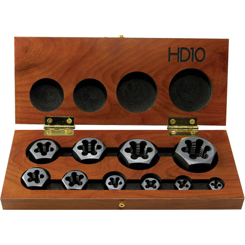 DRILLCO Hex Threading Die Set, 10 Pieces Groupe Belzile Dickner