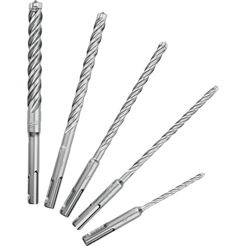 MX4 4-Cutter Rotary Hammer Drill Bit Kit, 5 Pieces, Carbide Groupe Belzile Dickner