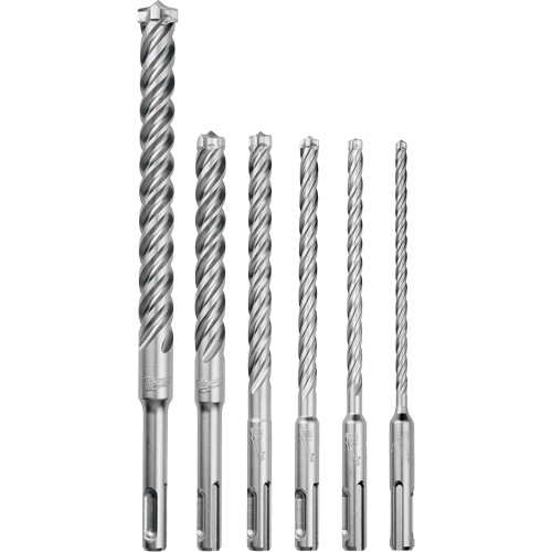 MX4 4-Cutter Rotary Hammer Drill Bit Kit, 6 Pieces, Carbide Groupe Belzile Dickner