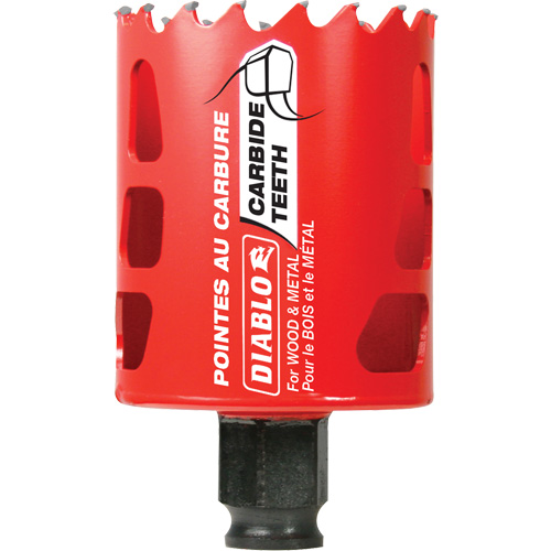 Scie cloche pour bois et m&eacute;tal, 2", Profondeur de la coupe 2-3/8", Carbure Groupe Belzile Dickner