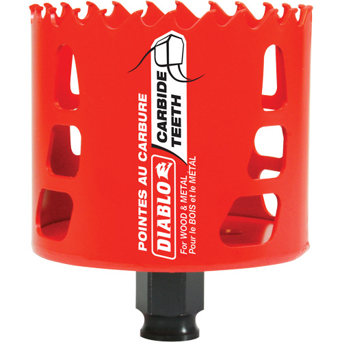 Wood & Metal Hole Saw, 3", 2-3/8" Depth of Cut, Carbide Groupe Belzile Dickner