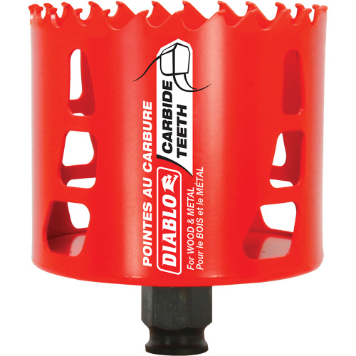 Scie cloche pour bois et m&eacute;tal, 3-1/8", Profondeur de la coupe 2-3/8", Carbure Groupe Belzile Dickner