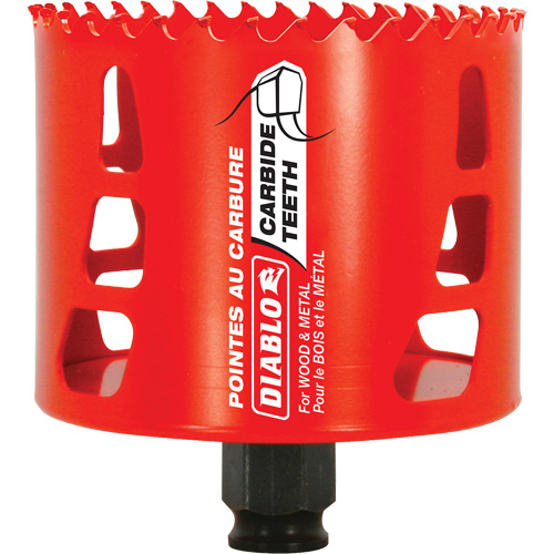 Wood & Metal Hole Saw, 3-1/4", 2-3/8" Depth of Cut, Carbide Groupe Belzile Dickner
